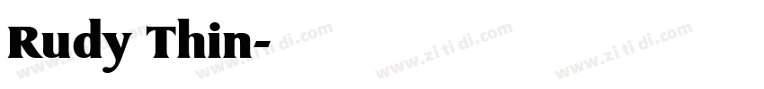 Rudy Thin字体转换